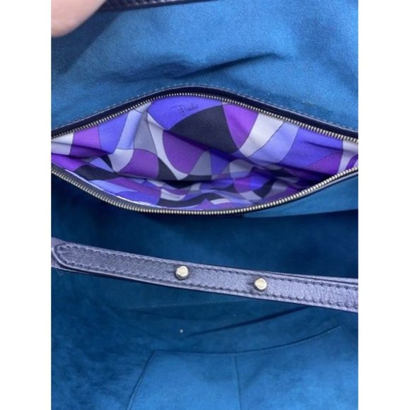 Emilio Pucci Medium City Marquise Top Handle Black Leather Shoulder Bag - Picture 10 of 12